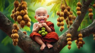 little monk so cute #so #littlemonk #cute #monk #baby🌿🌿🌾🌾