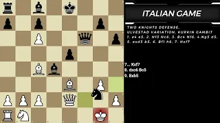 Italian Game: Two Knights Defense, Ulvestad Variation, Kurkin Gambit