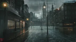 VICTORIAN ERA AMBIENCE: Cozy Rain , Horses, Church Bell, Old Clock Tower, Crowd Whispering - Sounds