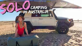 SOLO CAMPING IN AUSTRALIA! Solo female travelling in TOYOTA FJ 4WD.