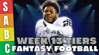 Week 13 Running Back Tiers & Rankings | 2022 Fantasy Football