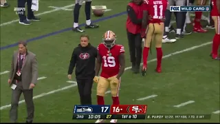 Johnathan Abram twists Deebo's ankle - 49ers vs Seahawks - NFL Wild Card