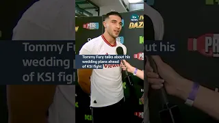 Tommy Fury says he can focus on his wedding after he’s won his fight against KSI #itvnews #mollymae