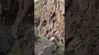 Rock climbing at Hell’s Gate national park Kenya