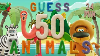 GUESS THE ANIMAL | Learn ABC and 50 animals easily | Talking ABC