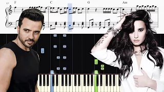 Luis Fonsi & Demi Lovato - Échame La Culpa - Piano Tutorial + SHEETS