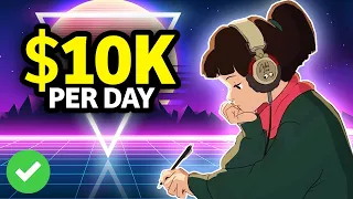 How To Make 5k-14k DAILY With AI Generated LoFi Music YouTube Channel - Make Money Online