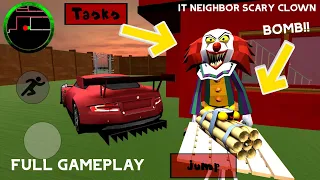 I STOPPED THE IT CLOWN FROM DESTROYING THE WORLD!!. IT Clown Scary Neighbor. Full Gameplay