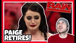 Reaction | PAIGE RETIRES!!! | WWE Raw April 9, 2018