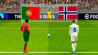 Ronaldo vs Haaland | Portugal vs Norway Match | Penalty Shootout Match | Efootball 2024 Gameplay |