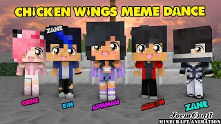 APHMAU CREW DANCE KC, EIN, AARON, ZANE | CHICEKN WINGS MEME DANCE - Minecraft Animation