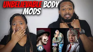 American Couple Reacts "UNBELIEVABLE Body Mods - Guinness World Records"