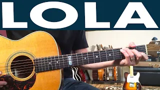 How To Play Lola On Guitar | Kinks Guitar Lesson + Tutorial + Chords On-Screen