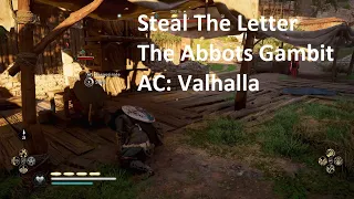 Assassin's Creed Valhalla: The Abbots Gambit - Steal the letter -  NO KILL