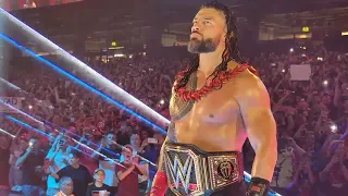 WWE Clash At The Castle, Undisputed WWE Universal Champion Roman Reigns enters (3 Sep 2022, Cardiff)