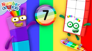 Clube Arco-Íris! 🌈 Números coloridos para crianças 🌈 | Aprenda a contar | Numberblocks em português