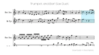 🎶 Trumpet And Bari Sax Duet 🎸🎸