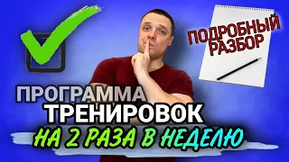 БЫСТРЫЙ НАБОР МЫШЕЧНОЙ МАССЫ! Программа тренировок на два раза в неделю от мастера спорта