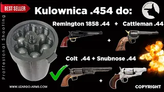 ✅Szybka Kulownica .454 Uzargo Arms  Najszybsze ładowanie kul do bębna broni czarnoprochowej. SPRAWDŹ