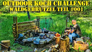#Waldgebrutzel - Kochen im Wald - Koch Challenge Zwiebeln und Kartoffeln - Kochen auf dem Lagerfeuer