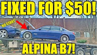 Getting A “No Start” Bank Repo Alpina B7 Running & Driving Perfectly For $50! Dealer Auction ERROR!