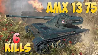 AMX 13 75 - 6 Kills 3.4K DMG - Survived? - World Of Tanks