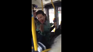 Женщина в автобусе скандал шок МАТ!