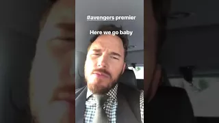 Chris Pratt Instagram Story Avengers Infinity War Premiere