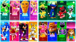 Gegagedigedageda vs Pinkfong vs Sky Paw Patrol vs Poppy Playtime 3 vs QUEENCARD - Tiles Hop