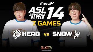 [ENG] ASL S14 Revenge Battle Hero vs Snow (7games) - Starcraft Remastered (StarCastTV English)