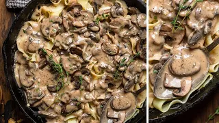 The Best Vegan Mushroom Stroganoff | 30 Minute Vegan Dinner