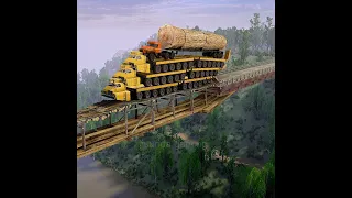 dangerous wooden bridge-spintires mudrunner