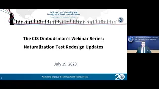 USCIS and Office of CIS Ombudsman's Webinar Series: Naturalization Test Redesign Updates