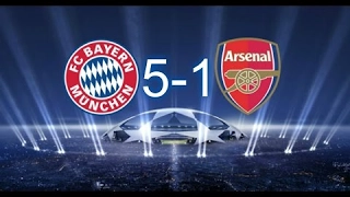 Bayern Munich vs Arsenal 5  1 All Goals & Highlights Champions League 15 02 2017