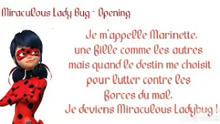 Miraculous Lady Bug - Opening (Lyrics)