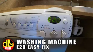 E20 Error Code on Washing Machine - easily fixed! 5-minute job! No Cost!