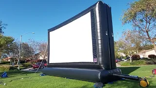 How-to Setup Instruction for 20ft INTIMATE American made inflatable movie screen