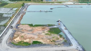 EP1000,Fantastic New Active Bulldozer SHANTUI Push Rock With Dump Truck  Operator Skills at Big Lake