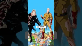 Gojo vs saitama who is the strongest character #anime #view #viral #gojo #saitama #shorts #strong