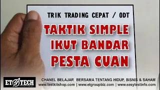 Taktik SIMPLE Ikut Bandar PESTA CUAN | Tips Trik Sukses Bisnis Trading / Investasi Saham dari NOL
