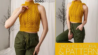 How to Crochet: Cable Stitch Hooded Vest | Pattern & Tutorial DIY