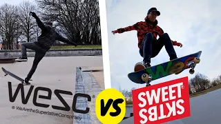 Comparing WESC With Sweet Skateboards!