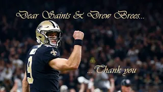 Dear Saints and Drew Brees... An open letter to the New Orleans Saints and Drew Brees