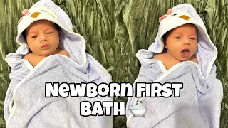 Our Daughter’s First Bath At Home *Newborn*