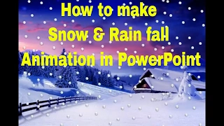 How to make Snow & Rain fall Animation in PowerPoint