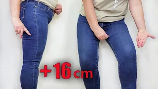 ⭐Ein raffinierter Trick: WIE MAN JEANS um 16 cm weiten kann, ohne dass es jemand merkt