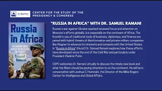 Russia in Africa with Author Dr. Samuel Ramani