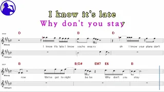 Bob Seger-We've got tonight karaoke sheet music,MR for players,chord,chorus,Lyrics add(Ye karaoke)