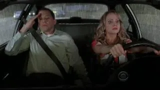 Two and a half men alan scared in car