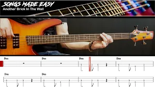 Another Brick In The Wall - Pink Floyd | BASS TAB LESSON | Songs Made Easy